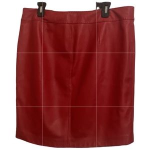 Siena Studio VTG Red Leather Skirt 16